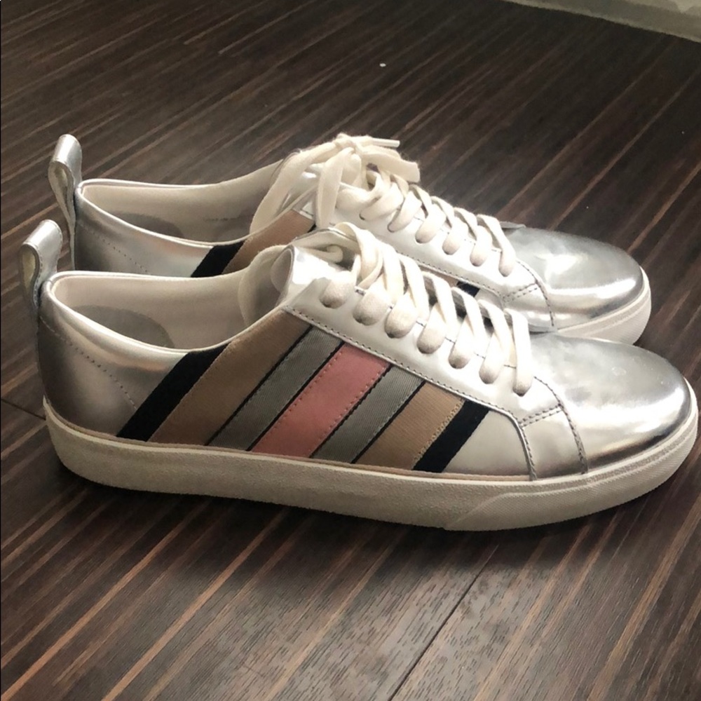 DVF Silver Metallic Sneakers